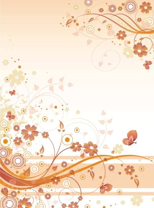 花纹背景 花朵 圆圈 蝴蝶 拼凑 浅色 底纹背景 底纹边框 矢量