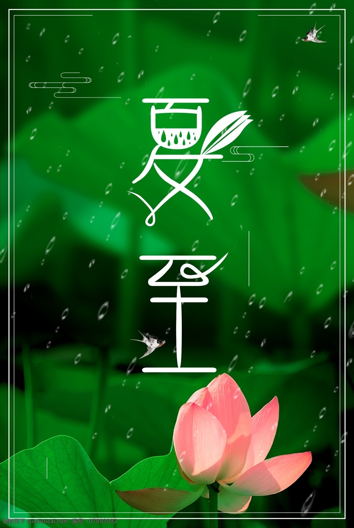夏季 小暑 节气 背景 绿色 荷花 花朵 背景素材 海报背景 夏天 小暑背景 小暑素材 背景展板 节气背景 传统节气 24节气