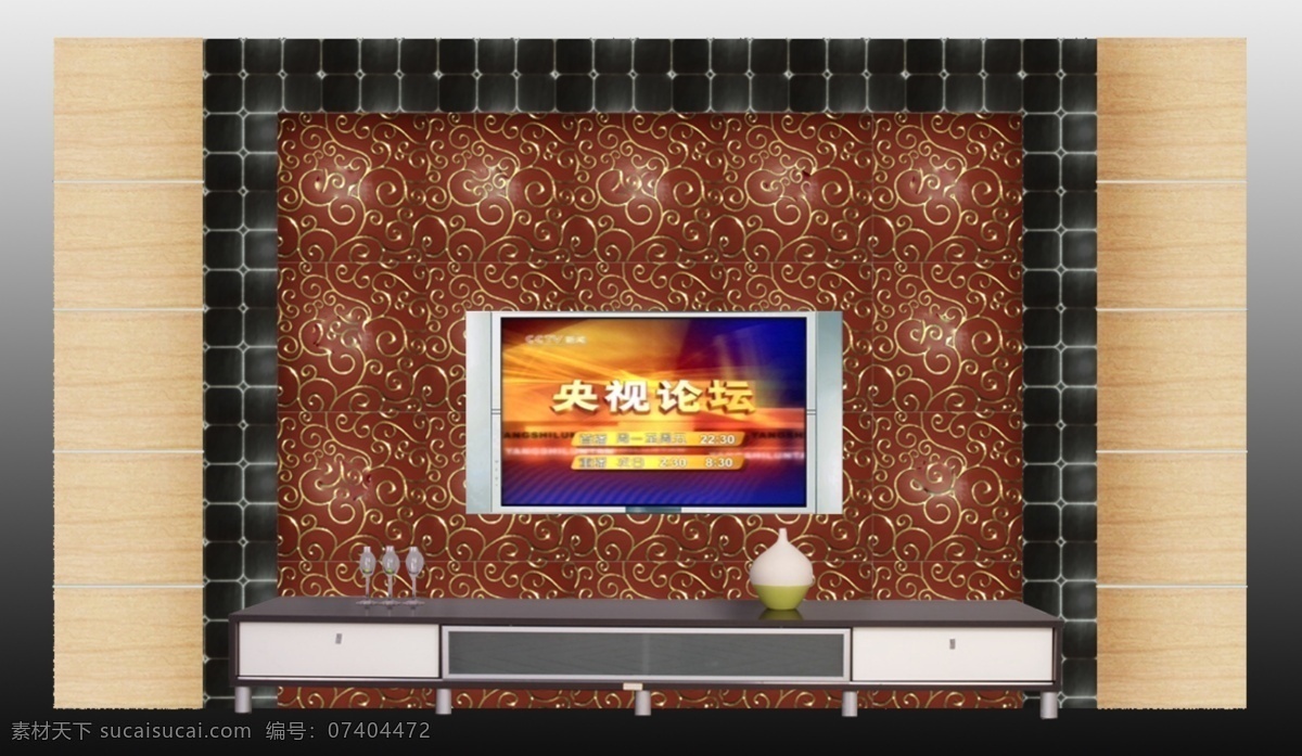 抛 晶 砖 艺术 电视 背景 墙 3d设计 3d作品 电视背景墙 家装效果图 家居装饰素材