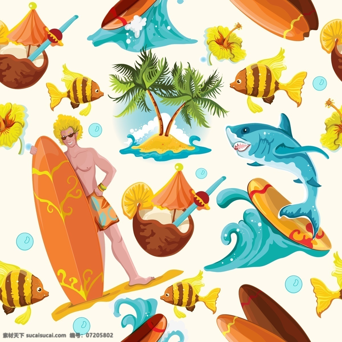 夏日标签 暑假标志 夏季 夏日 夏天 海浪 旅游 度假 休闲 椰树 标签 贴纸 花纹 夏天标签 装饰 时尚 潮流 梦幻 背景 矢量 梦幻夏日背景 标志图标 网页小图标