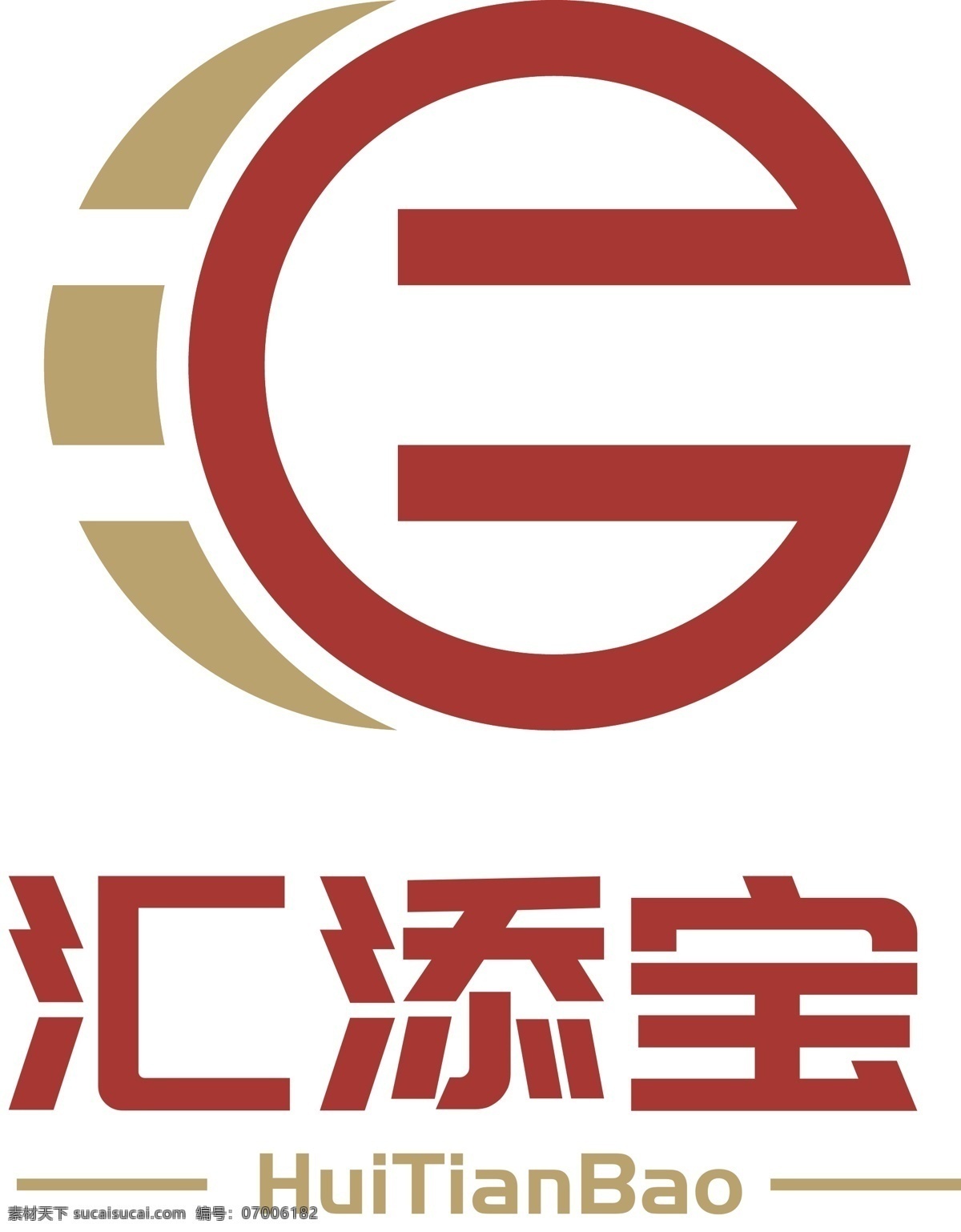 原创 汇 添 宝 logo 金融保险 投资理财 汇添宝 金融 保险 投资 理财 红色 金色 铜钱