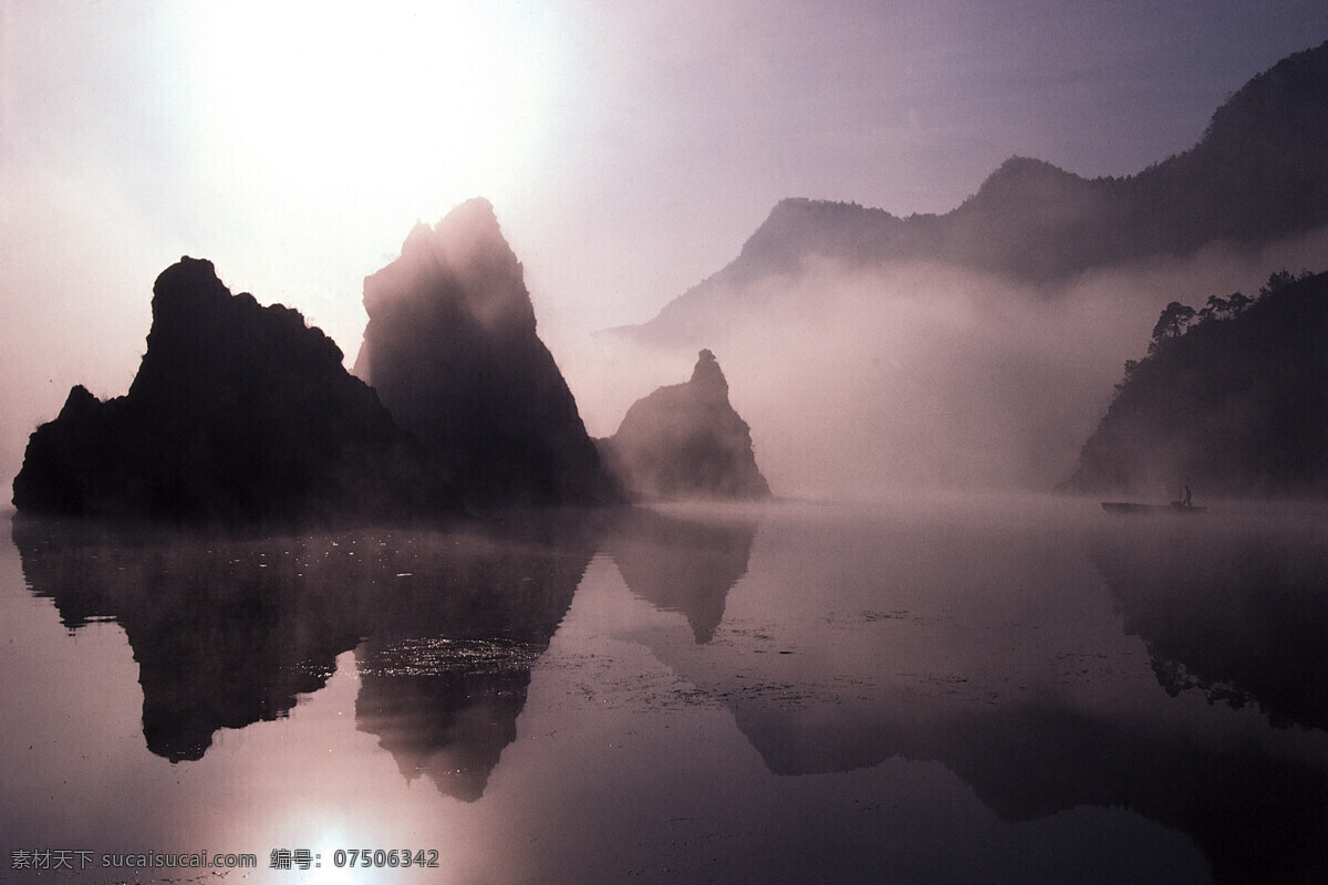 风景免费下载 风景 剪影 山水 自然 装饰素材 山水风景画