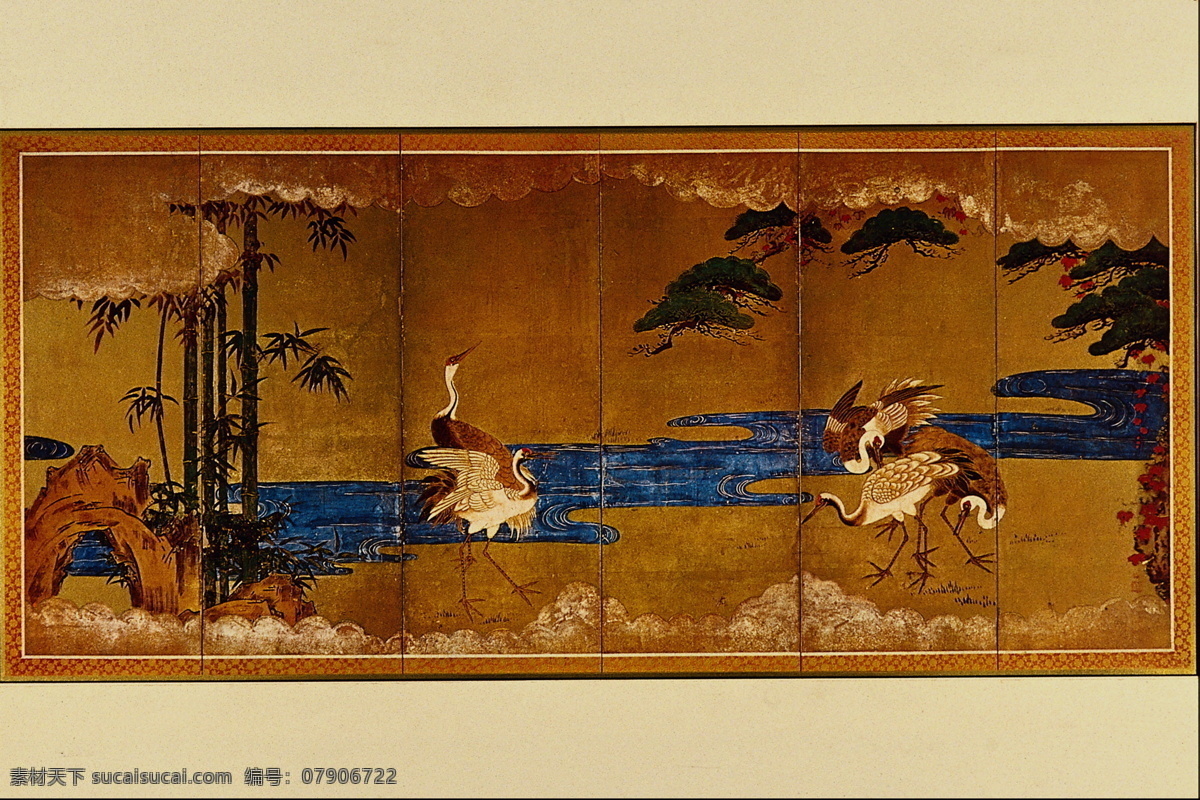 花鸟名画 中国古画 设计素材 古典藏画 书画美术 棕色