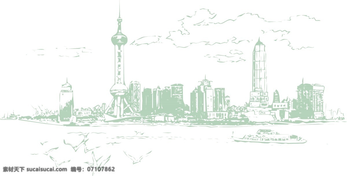 单色 矢量 东方明珠 商业矢量 矢量风景建筑 矢量下载 网页矢量 矢量图 其他矢量图