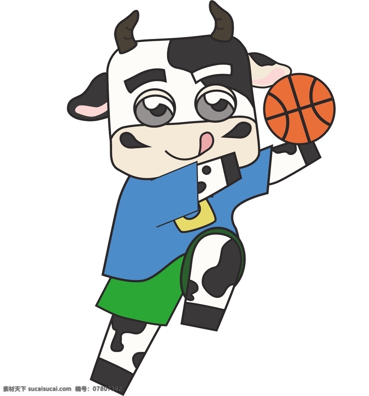 篮球小牛 足球 运动 奶牛 动物 牛