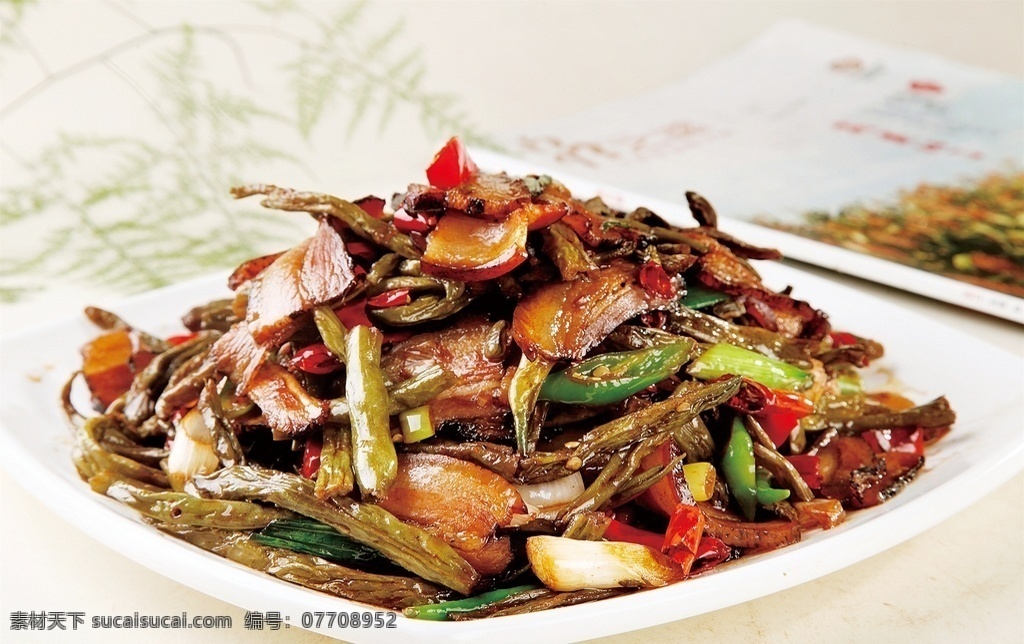 干 豆角 炒 腊肉 干豆角炒腊肉 美食 传统美食 餐饮美食 高清菜谱用图