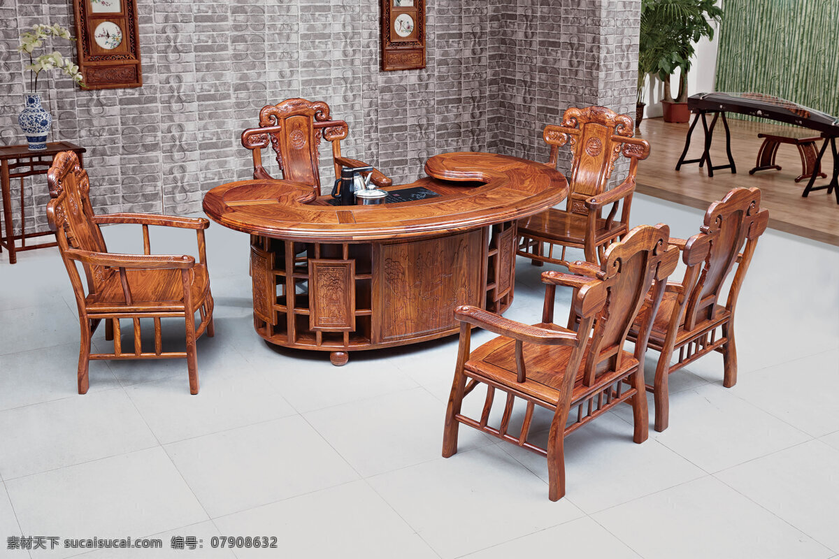 红木茶台 红木家具 古典家具 茶 古典文化 文化艺术 传统文化