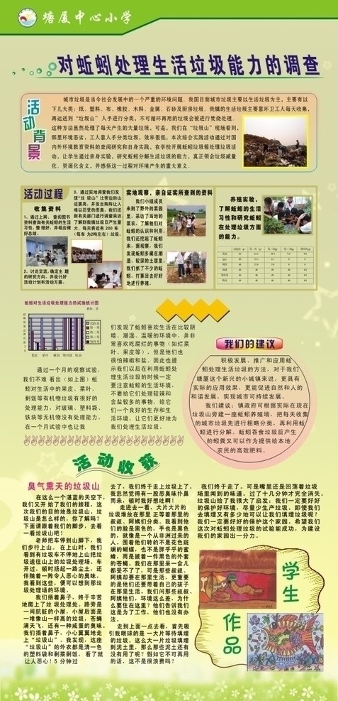 蚯蚓 处理 生活 垃圾 能力 调查 处理生活垃圾 能力调查 昆虫 生物世界 矢量