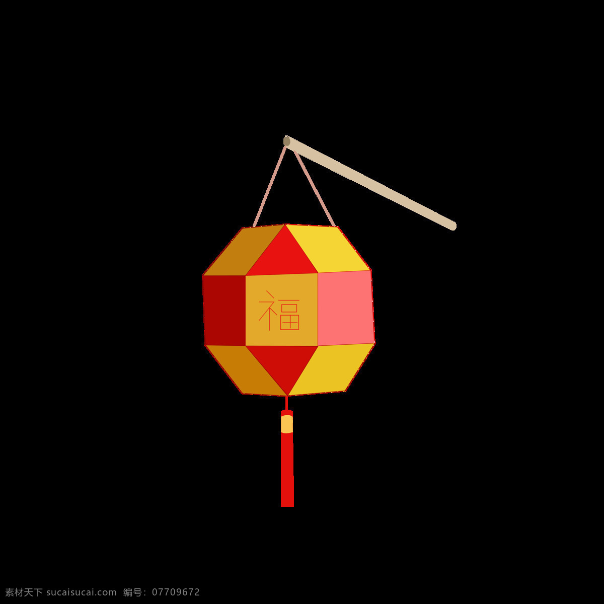 中秋 花灯 中秋节 福字 花 猴子 中国 风 商用 黄色 红色 中国风 中秋花灯 可商用