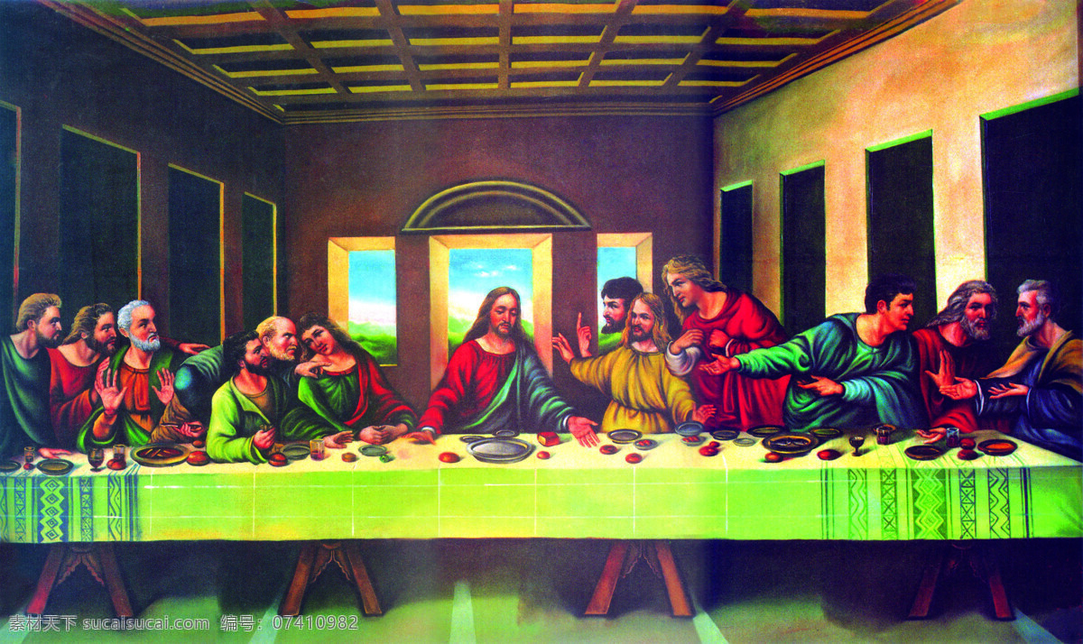 最后的晚餐 耶稣 基督 犹大 叛徒犹大 复活 圣餐 十二门徒 油画 宗教 宗教信仰 文化艺术 绘画书法 设计图库