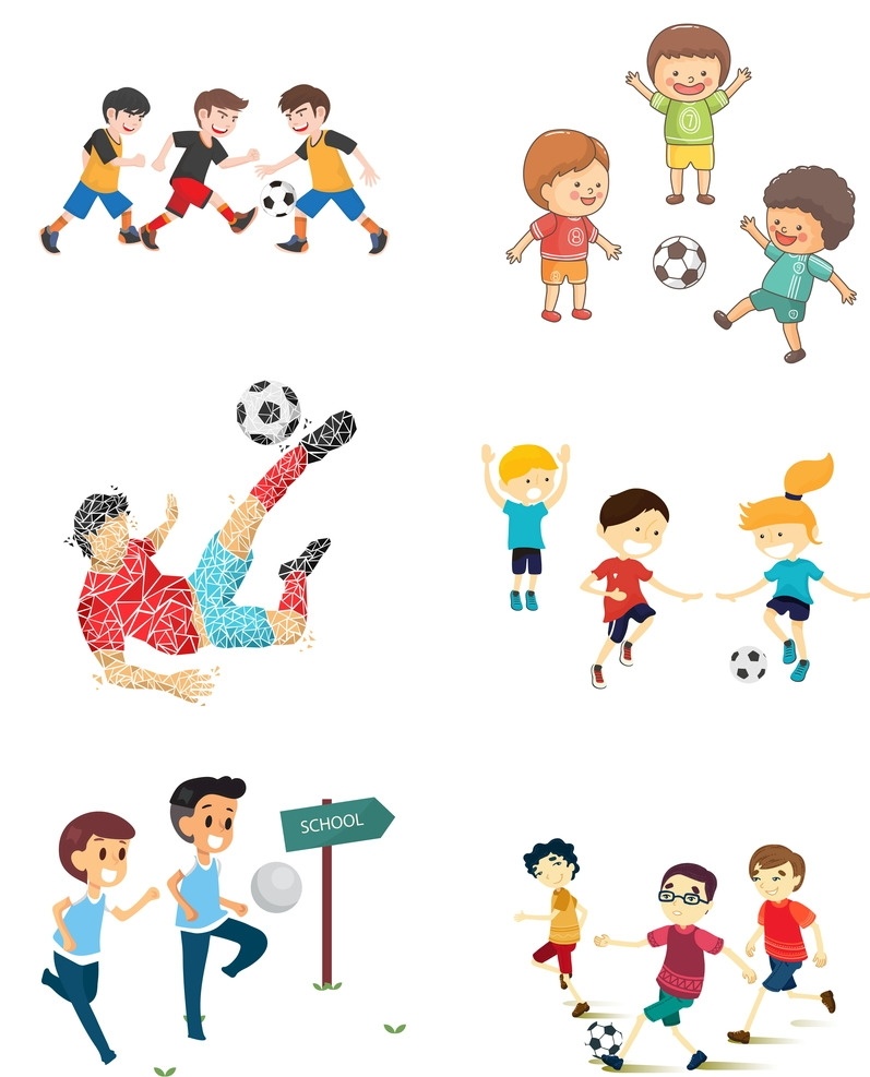 矢量 踢 足球 运动 2018 世界杯 足球赛 学生运动 体育活动 踢足球 运动员 球员 球赛 足球训练 青少年足球 人物 人物剪影 运动人物 设计素材 动漫动画 动漫人物