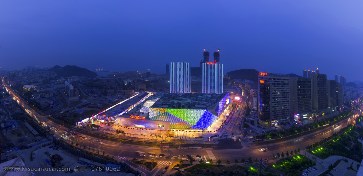 大连万达 夜景 实拍 照明 泛光 高清 建筑园林 建筑摄影