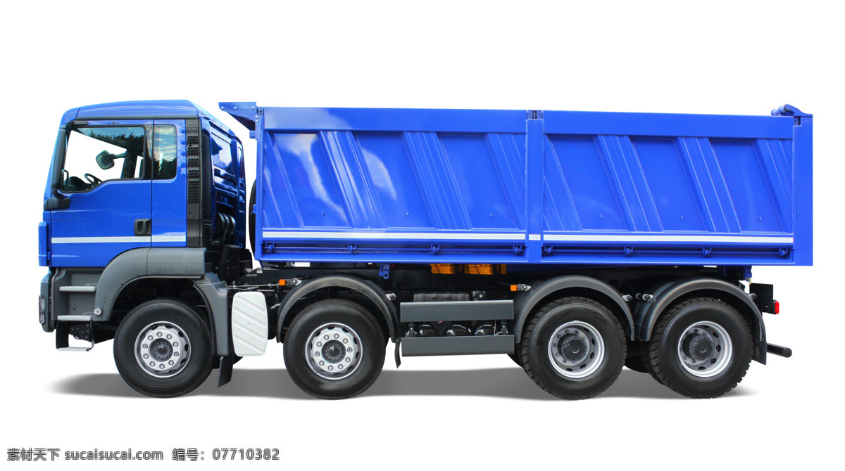 大货车 货车 卡车 蓝色 重卡 白底 建筑 现代科技 交通工具