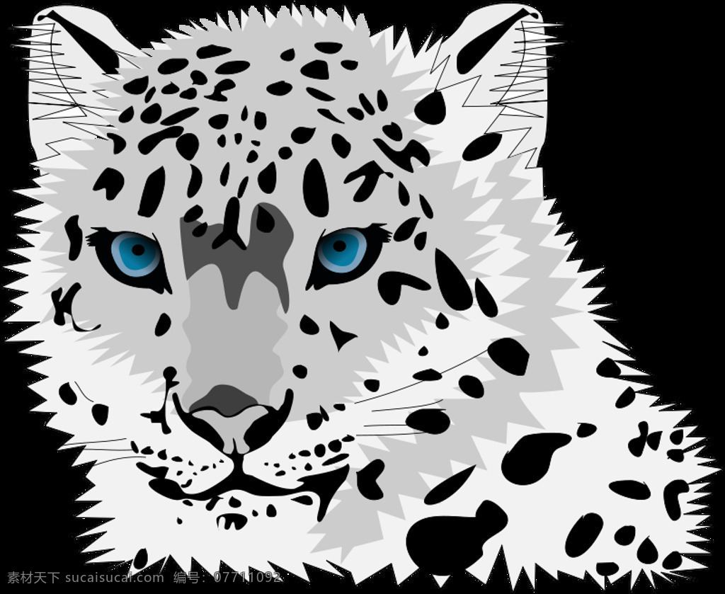 雪豹 动物 猫 豹 雪 svg 黑色