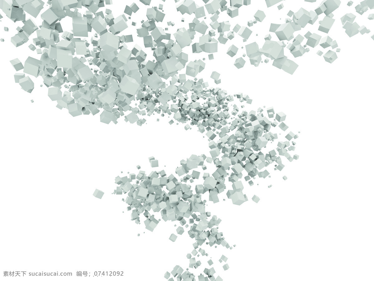 螺旋 状 白色 方块 立体 3d背景 立体图案 其他类别 生活百科