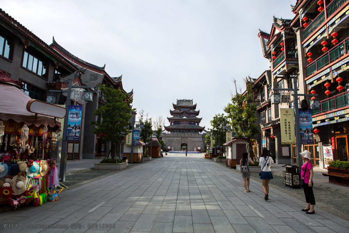 平潭风景 平潭 福建 福州 蓝天 仿古建筑 石砖街道 旅游摄影 国内旅游