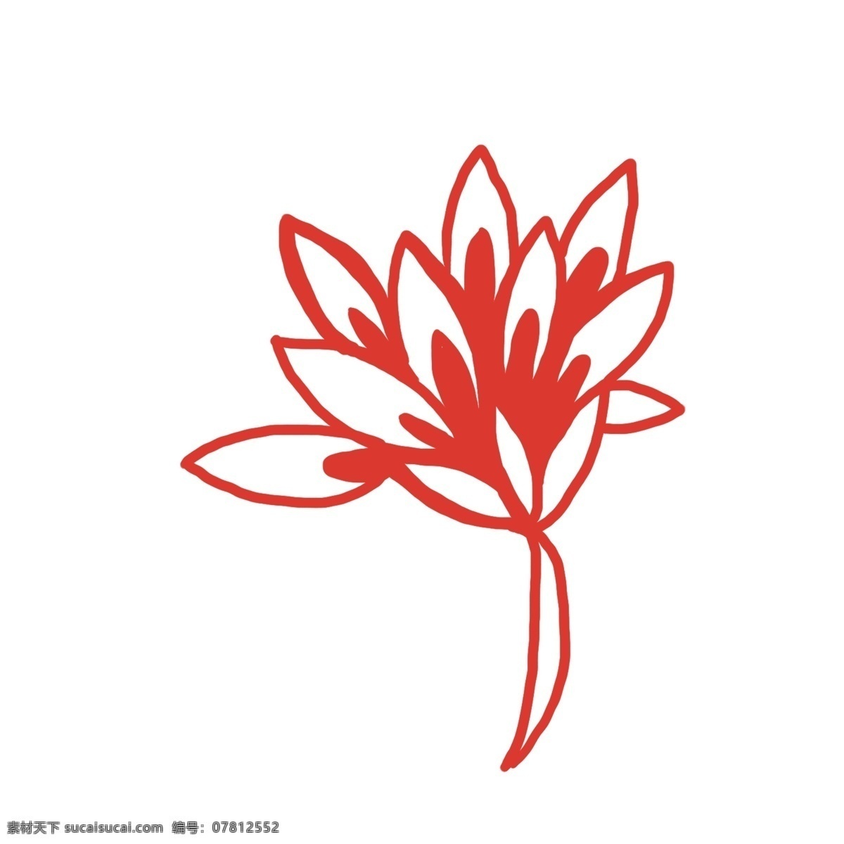 红色 花朵 手绘 中国 风 元素 中国风 卡通 简约 花 红色花朵 手绘花 简单 红色卡通 中国风花朵