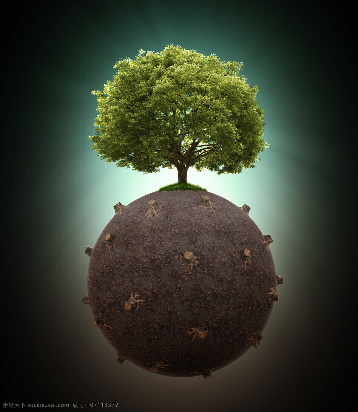创意 环保 概念 地球保护 树木 树桩 绿色环保 生态环保 节能环保 其他类别 生活百科