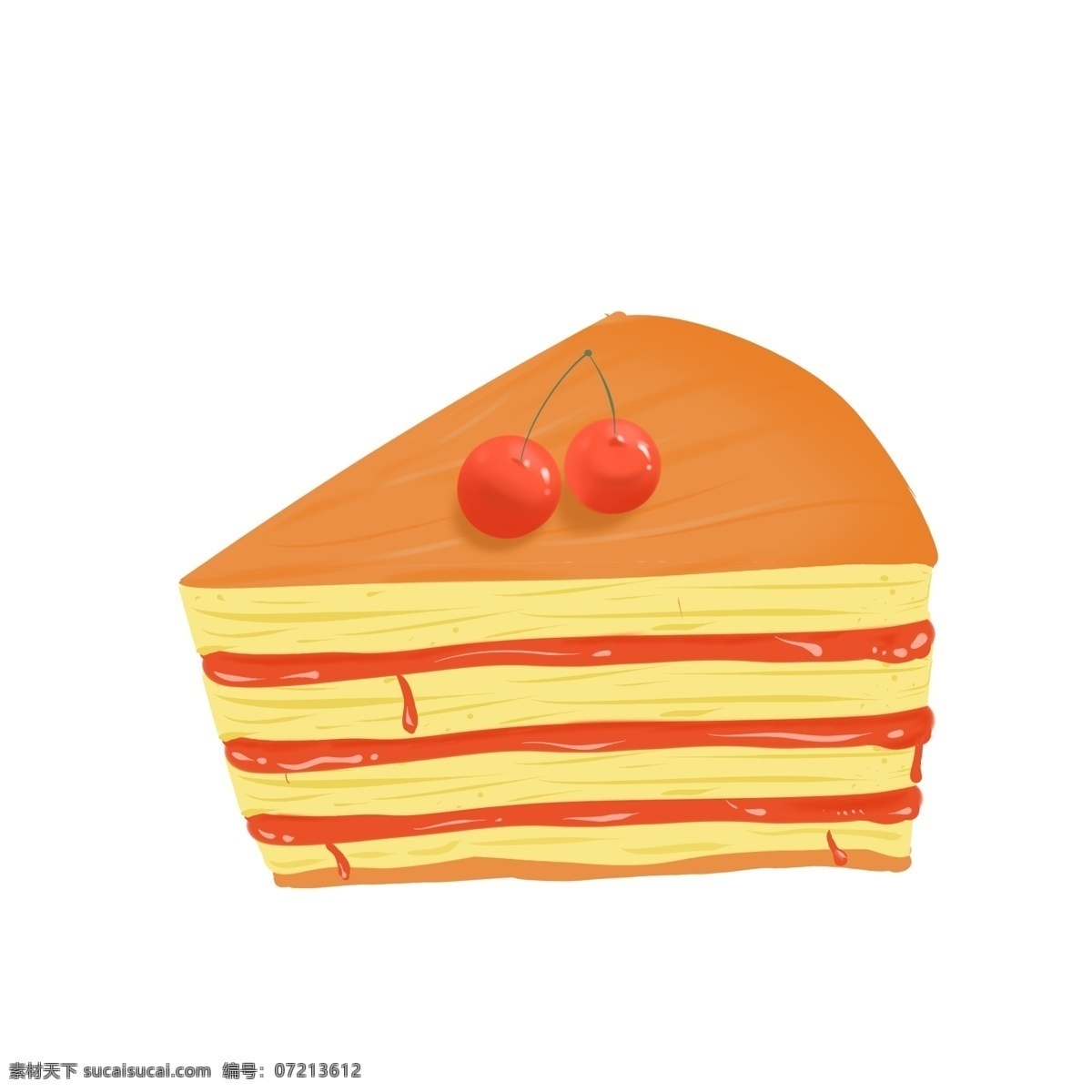 甜点蛋糕樱桃 甜点 蛋糕 樱桃 可爱 卡通 免抠
