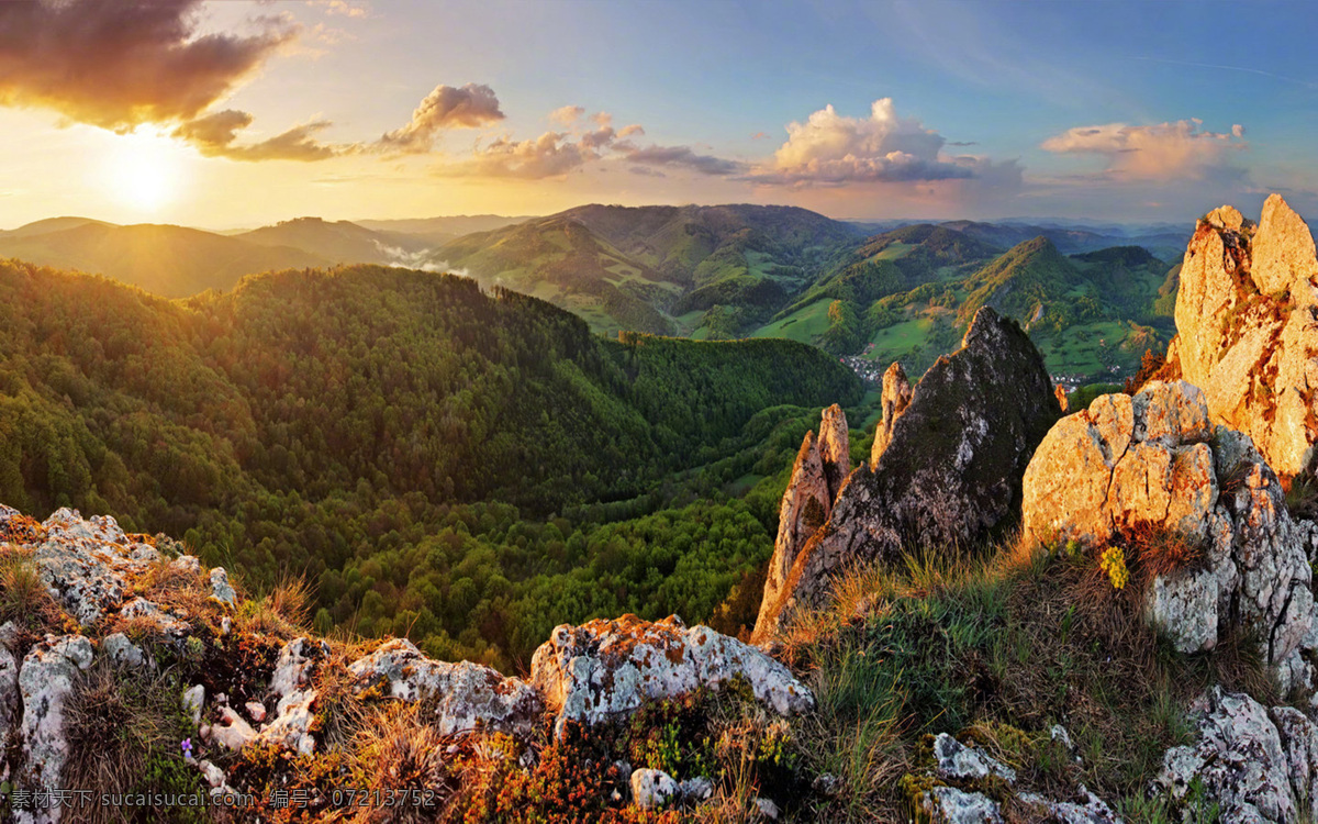 清新 唯美 自然风景 天空 森林 自然风光 山川 河流 太阳 风景 自然景观