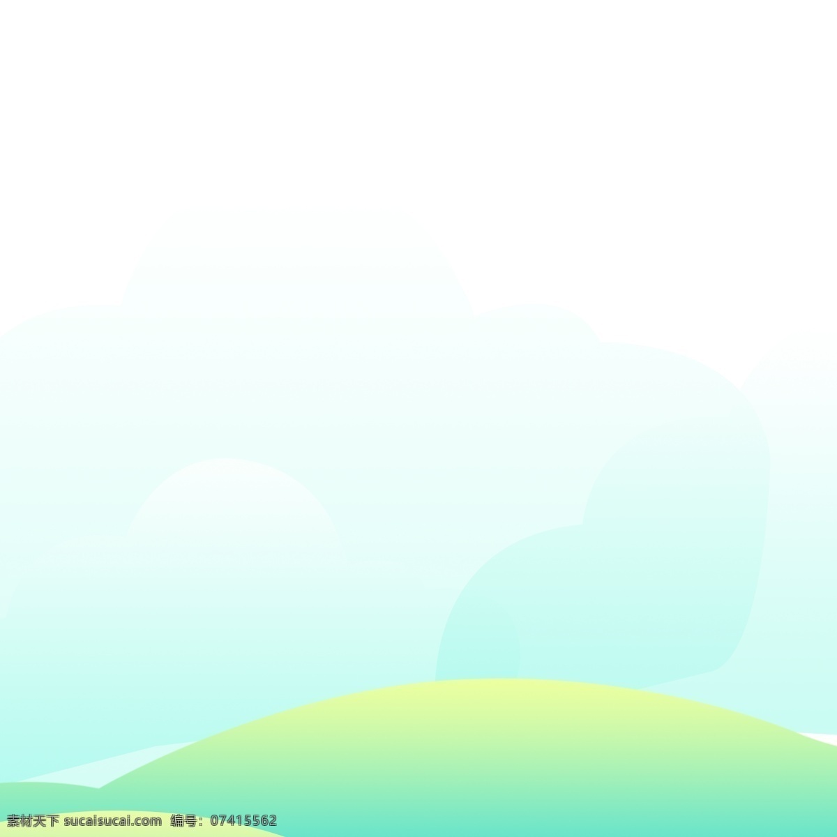春天风景 绿色草原 草原风景 卡通插图 创意卡通下载 插图 png图下载