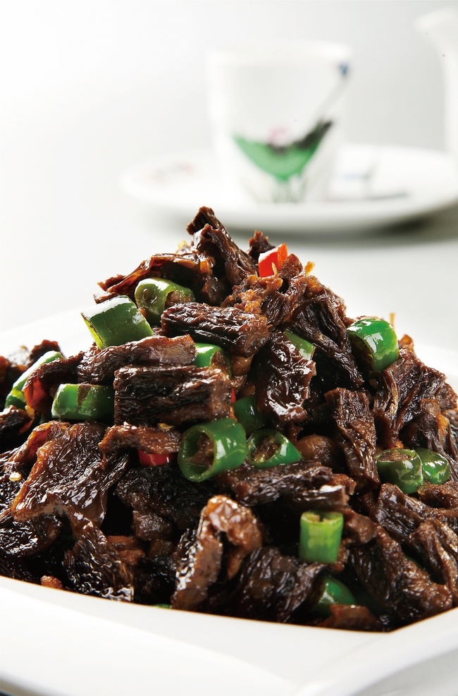 杭椒炒茄子干 美食 传统美食 餐饮美食 高清菜谱用图