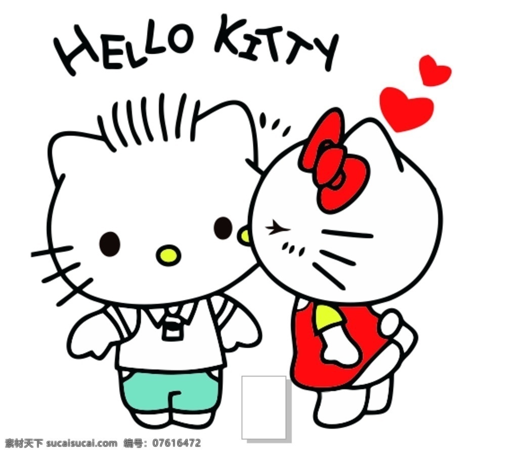 日本 卡通 hello kitty 唯美 中性 本本 本子 hellokitty 凯蒂猫 设计作品 cdr格式 爱心 男女猫