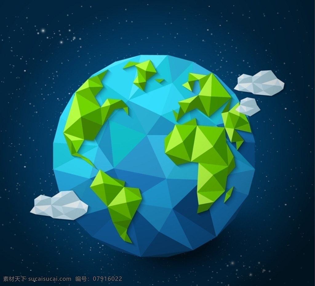 创意 蓝色 地球 矢量 几何地球矢量 创意地球 矢量空间 地球环保 矢量素材 矢量趣多多 标志图标 其他图标