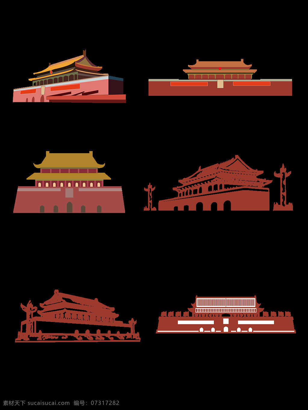 建党 节 建军节 天安门 标志性 建筑 简约 建党节 红色革命 标志性建筑