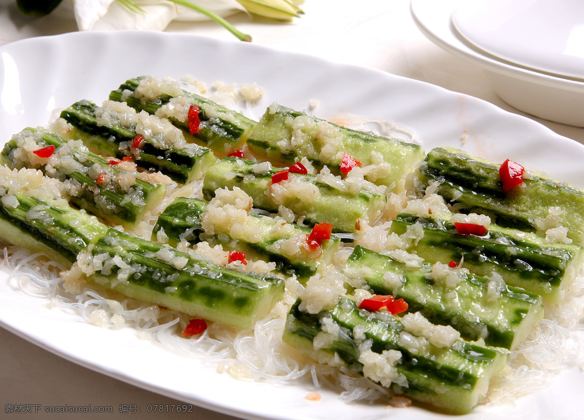 蒜茸蒸胜瓜 美食 传统美食 餐饮美食 高清菜谱用图