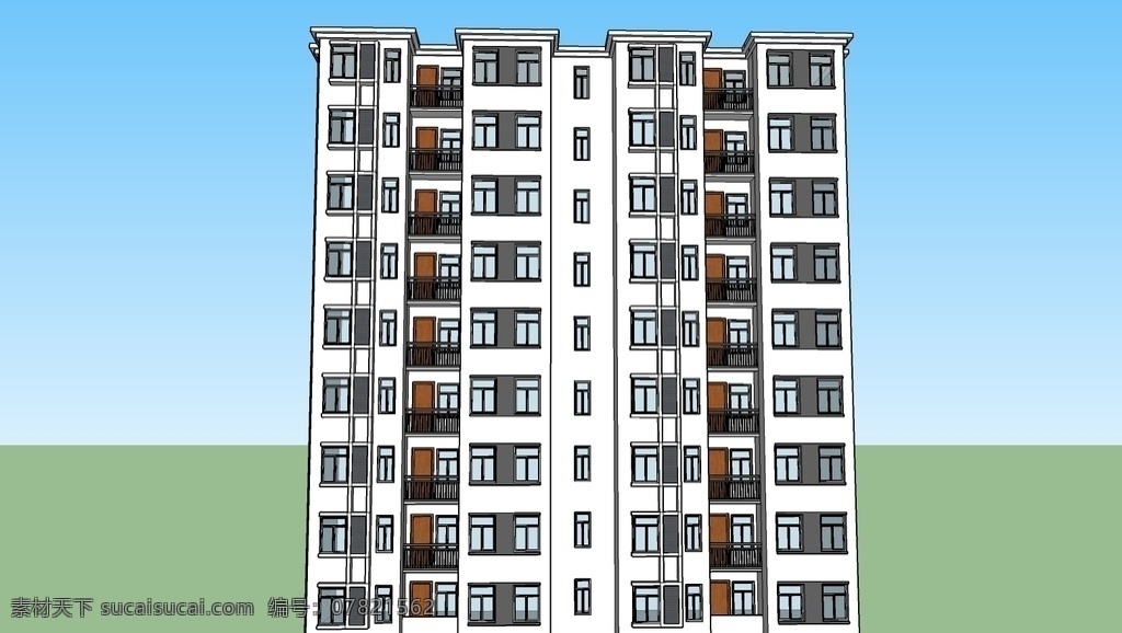 住宅楼 住宅 建筑 建筑模型 楼宇 3d设计 室外模型 skp
