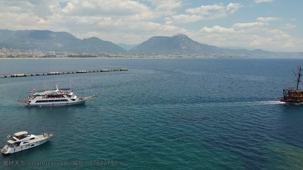 视频背景 实拍视频 视频 视频素材 视频模版 海上 船只 渔船 风景
