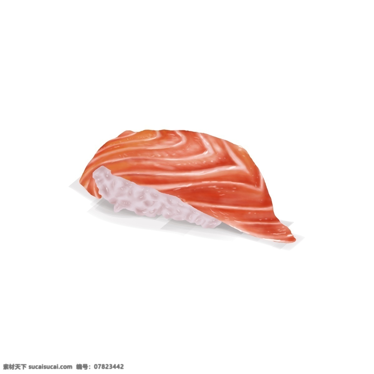 手绘 美食 日 料 海鲜 三文鱼 寿司 元素 日料
