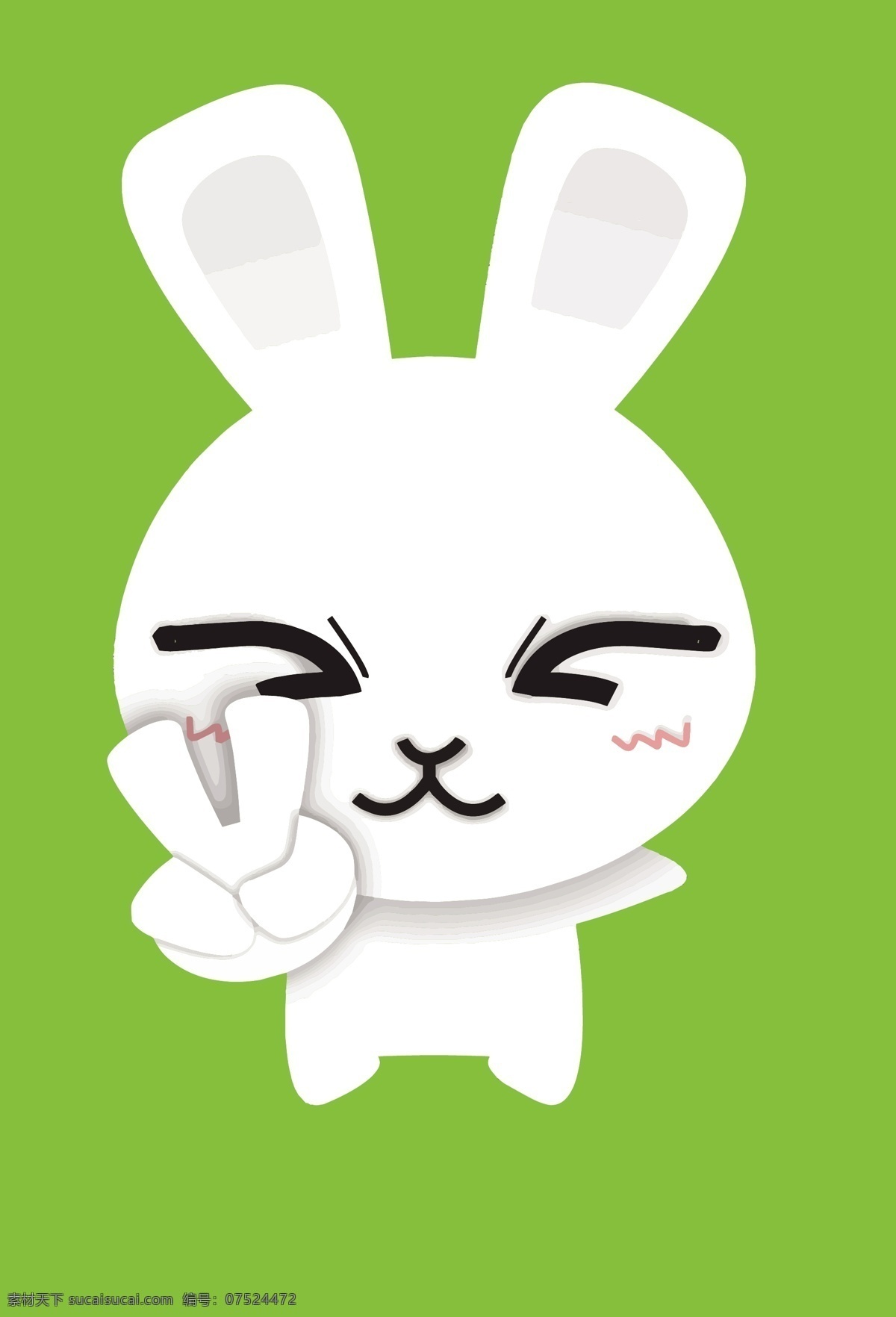 兔子 卡通兔子 大耳朵兔子 卡通兔子正面 耳朵 卡通动物 动漫动画 动漫人物