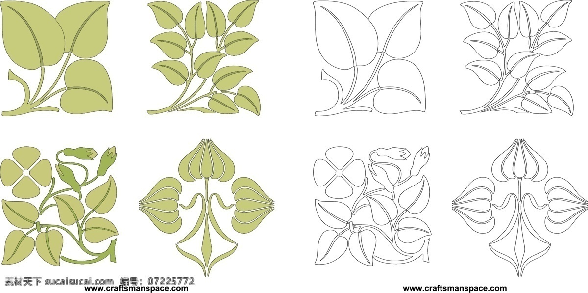 花卉 绘画 元素 图标 刷子 笔法 花纹 花朵 树叶