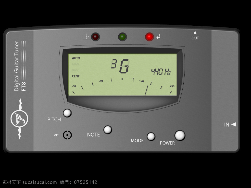 吉他 调谐器 电气 工业设计 3d模型素材 其他3d模型