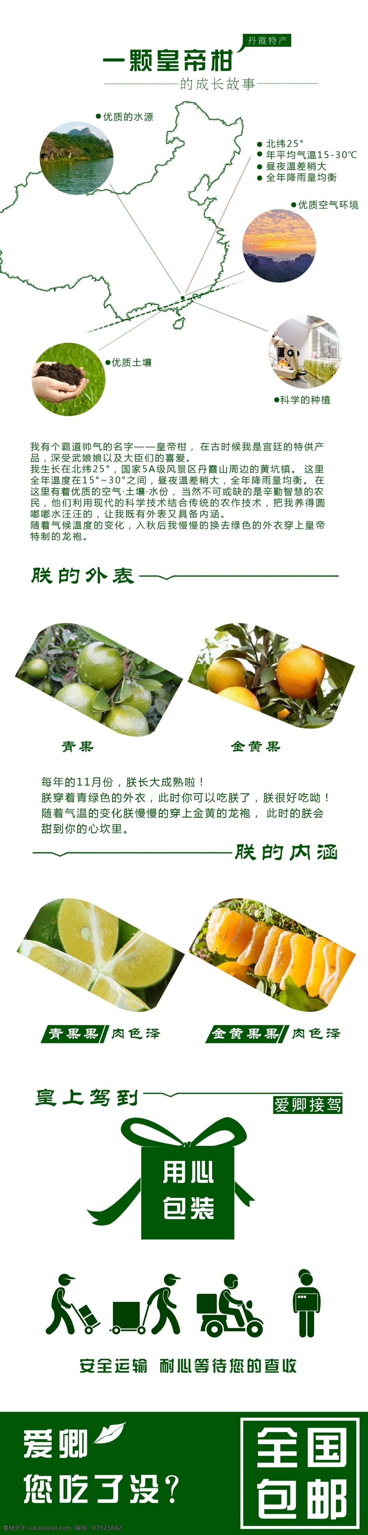 皇帝柑 柑橘 橘子 皇帝柑详情页 丹霞皇帝柑