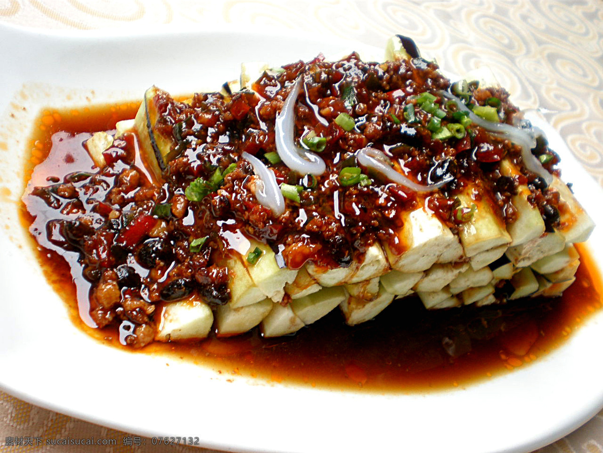 五彩蒸茄子 茄子 蒸茄子 五彩茄子 酱汁茄子 传统美食 餐饮美食