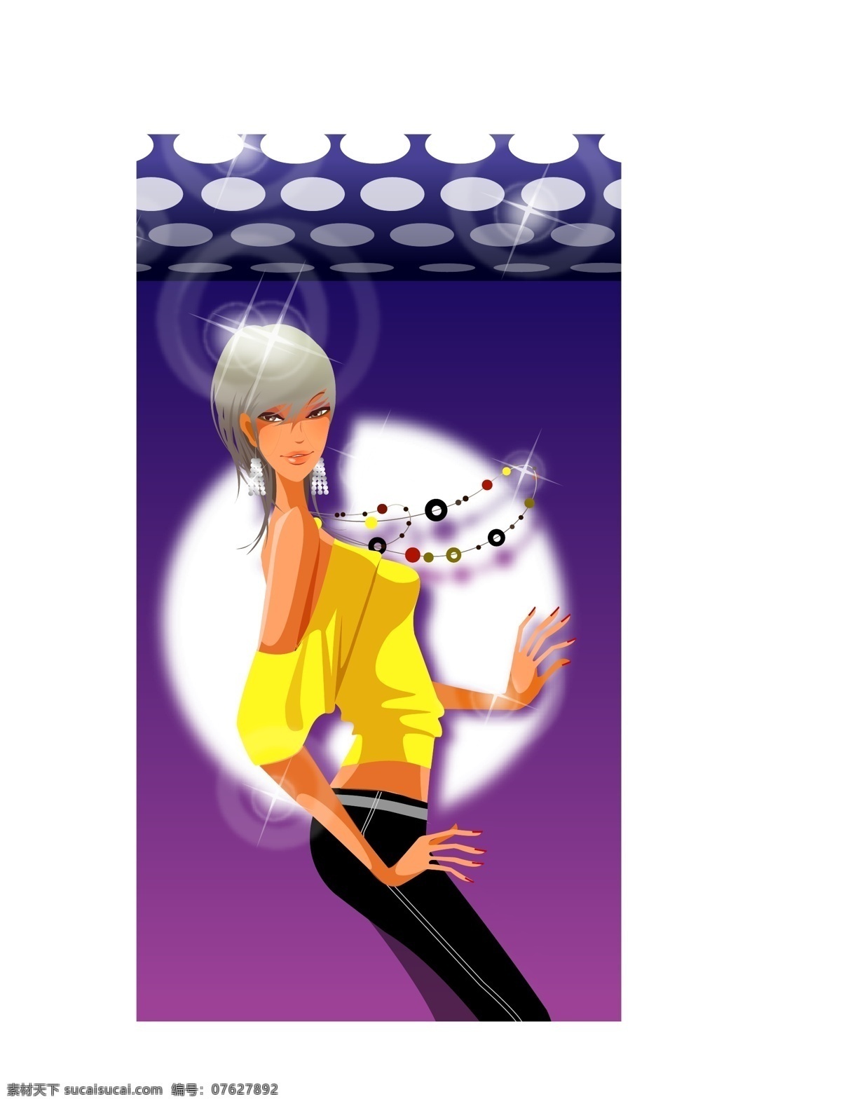 都市时尚 美女 矢量图 其他矢量图