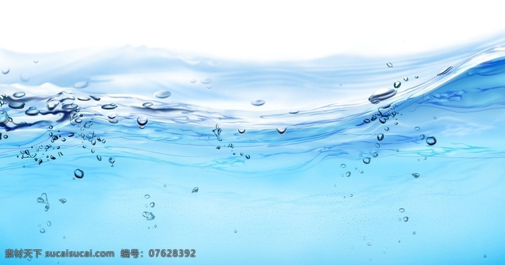 蓝色 唯美 流动 水 清晰 图 气泡 水泡元素 插图 卡片 海报 展板 易拉宝 设计图 分层