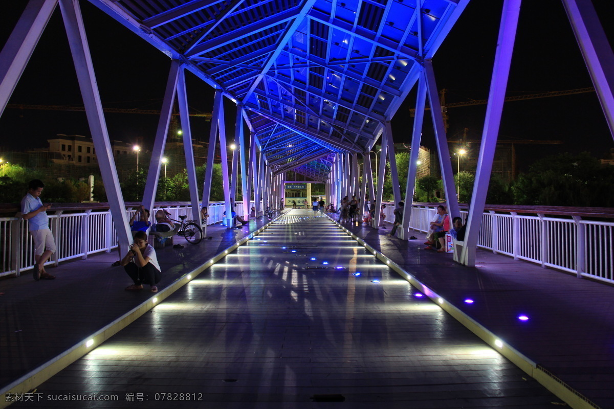 夜景 桥面 特写图片 旭日拍摄 灯光 高清 美丽 背景 天空 好看 彩虹桥 浐河桥 湿地公园 自然景观 自然风景