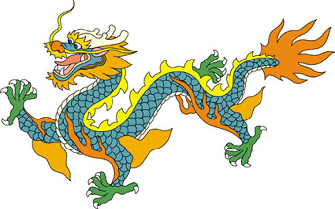 龙纹 花纹装饰 中华传统 矢量素材 设计素材 龙凤图纹 中华图典 矢量图库 白色