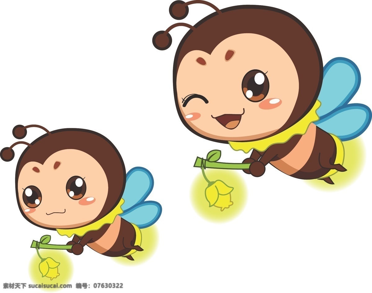 卡通 萤火虫 灯笼 动漫 可爱 昆虫 蜜蜂 生物世界 卡通萤火虫 矢量