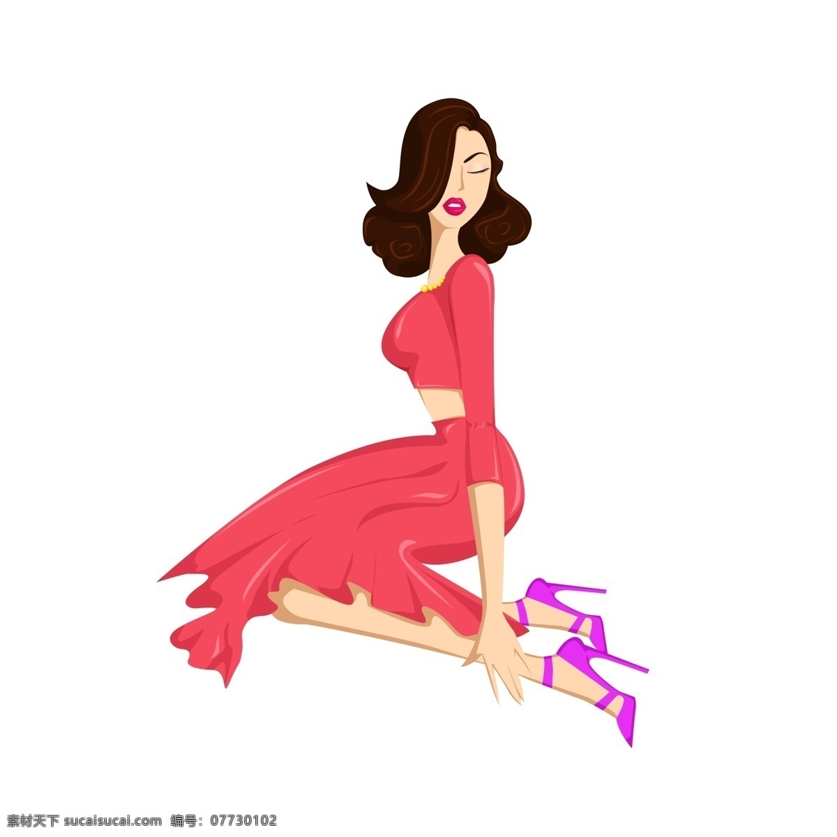 女性人物 插画 商用 人物 美女 漂亮