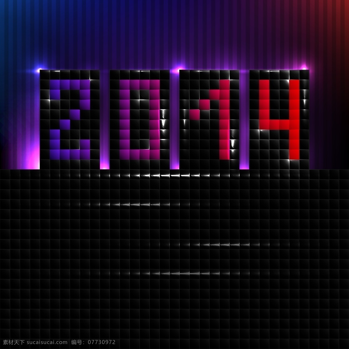 时尚 2014 文字 2014马年 2014素材 创意设计 立体字 绿叶 马年素材 矢量素材 矢量图 新年素材 艺术字