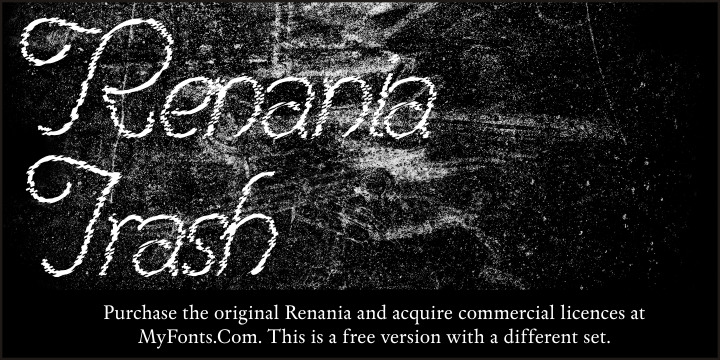 renania 垃圾 字体 adobe postscript ttf intellecta renaniatrash trash otf truetype opentype 后记 eot 光学传递函数 psd源文件 艺术字