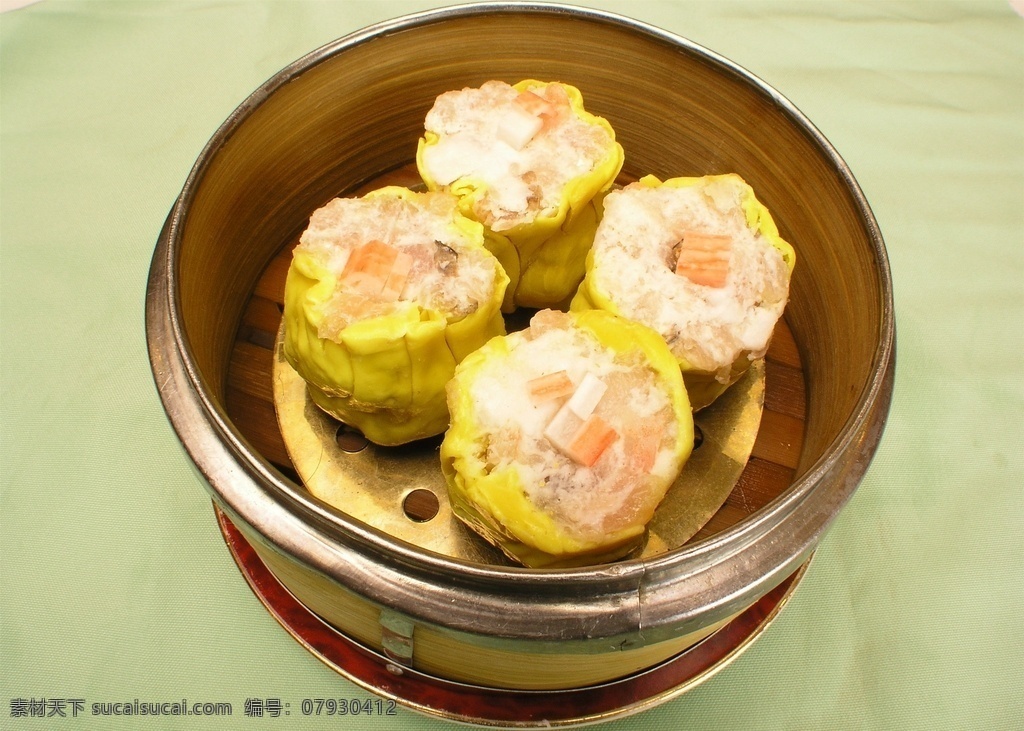 鲜 虾干 蒸 烧麦 鲜虾干蒸烧麦 美食 传统美食 餐饮美食 高清菜谱用图