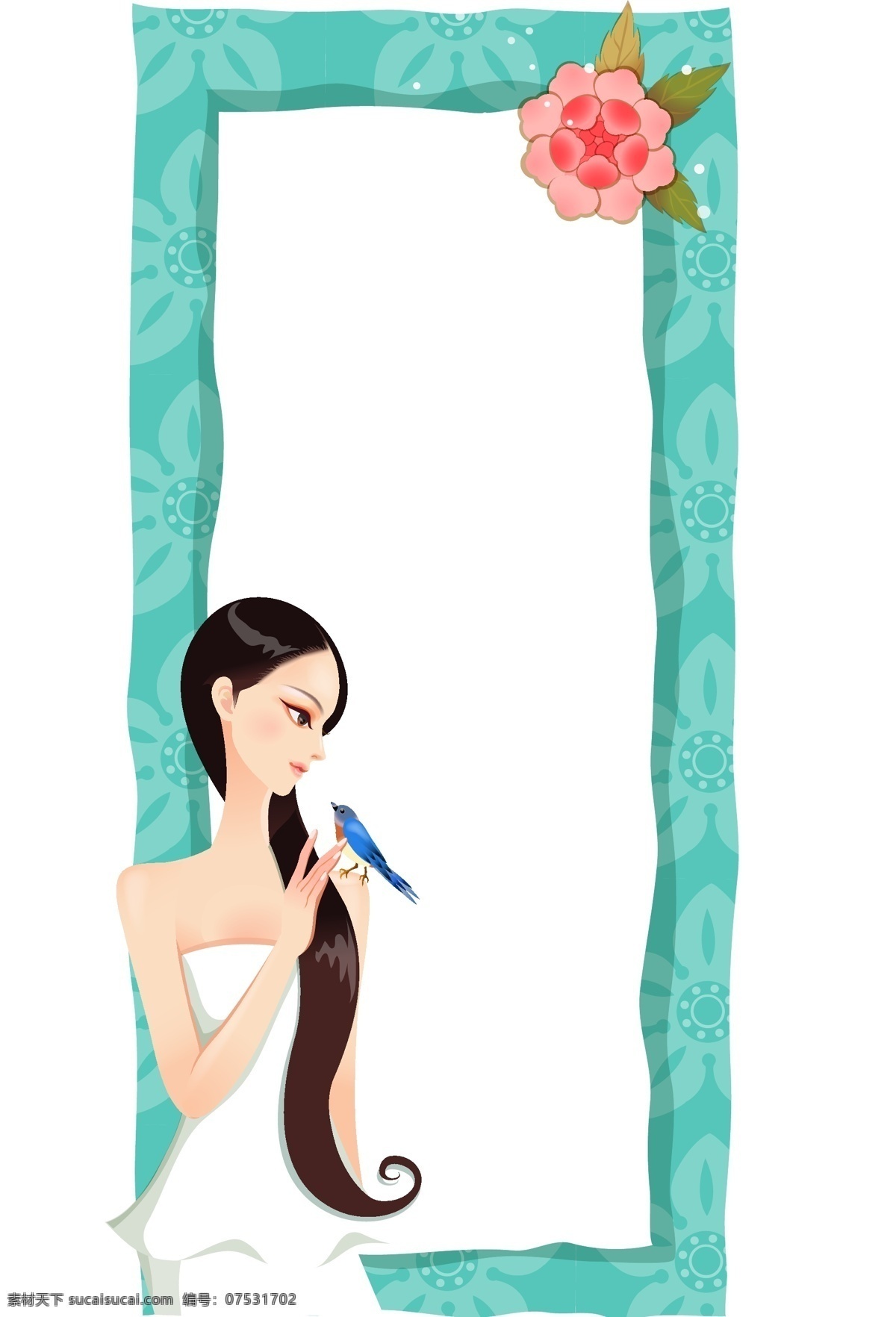 精典 花边 框 古典 美女 系列