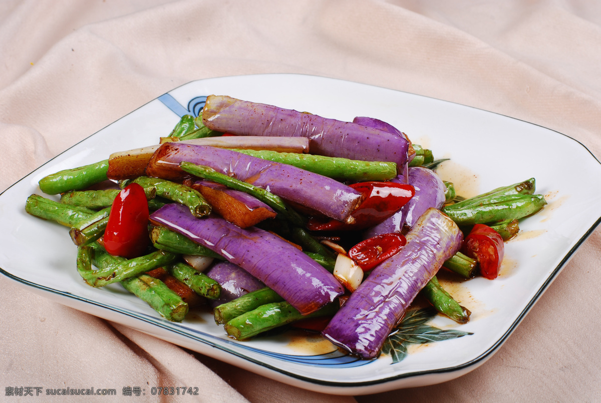 豆角烧茄子 美食 传统美食 餐饮美食 高清菜谱用图