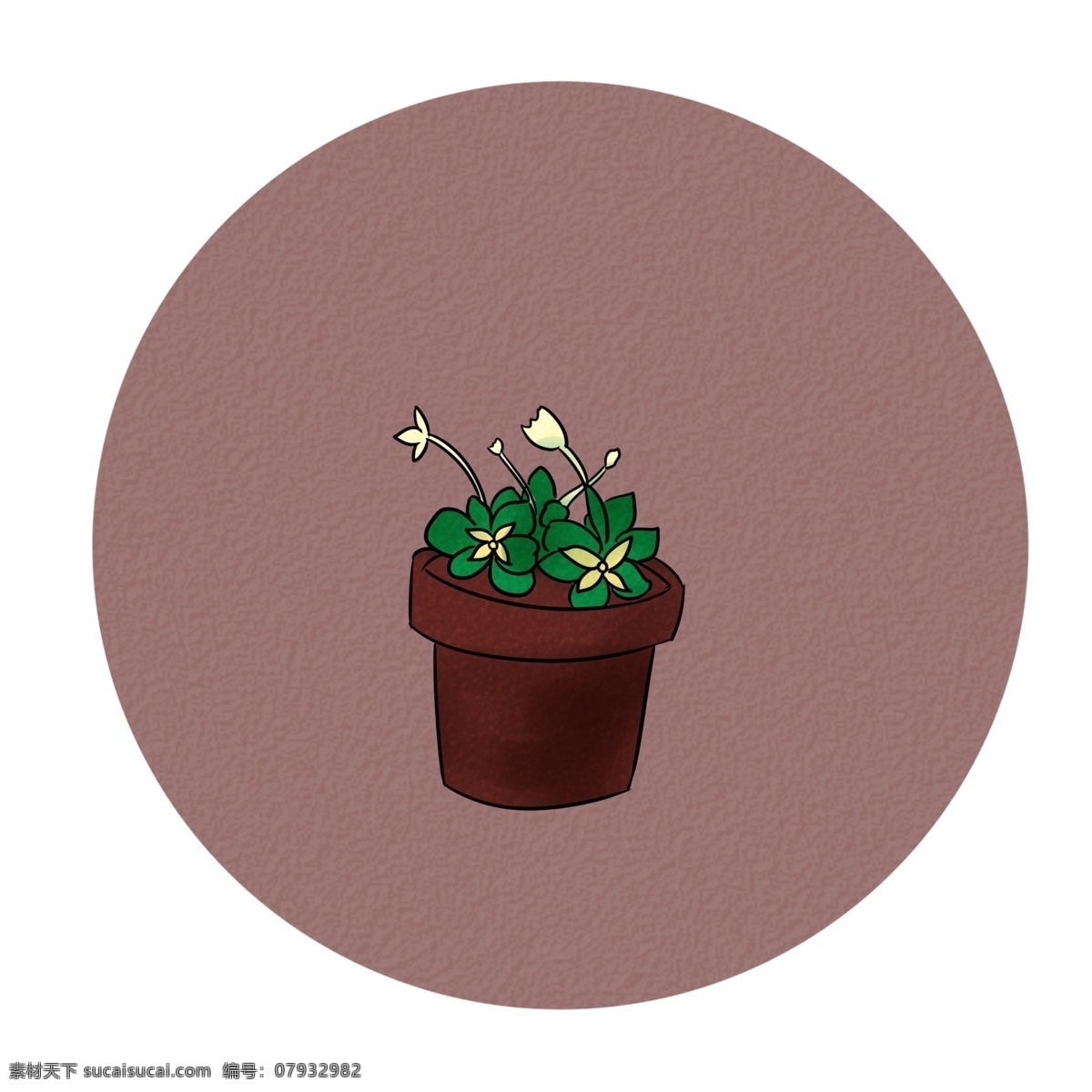 原创 手绘 清新 植物 美丽 萌